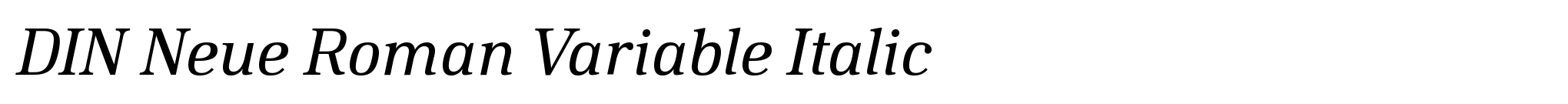 DIN Neue Roman Variable Italic image